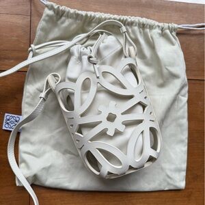 Loewe Laser-Cut Anagram Bucket Bag